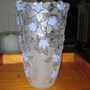 Mikasa Glass Vase Lavendar Fields 9.5" Made in Germany